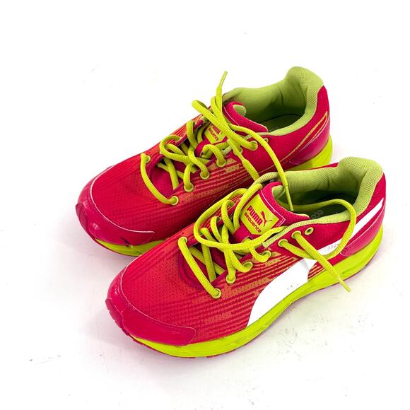 Puma Womens Sequence Sneakers 6 Pink Chartreuse Green NWOT Running Shoes - Picture 5 of 6